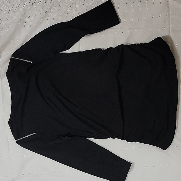 Women's Michael Kors Long Sleeve with Side Ruching, Black, Medium, Pre-owned - Picture 7 of 8